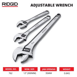 Ridgid 762 Adjustable Wrench 12" (300MM)