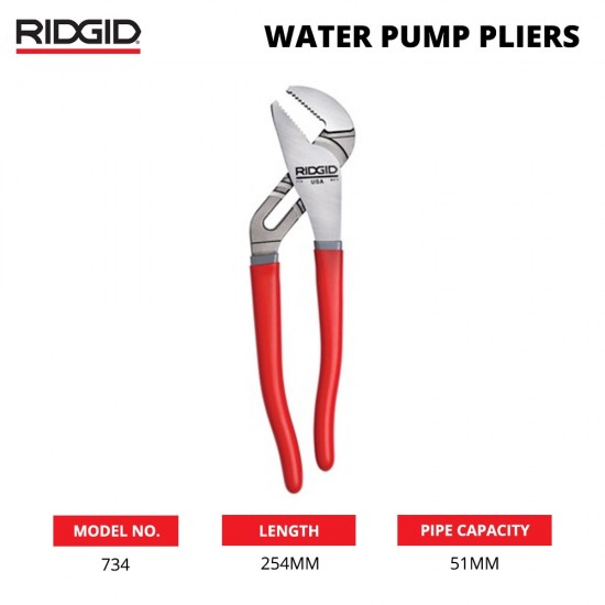 Ridgid 734 Water Pump Pliers 10" (254MM) Ridgid 734 Water Pump Pliers 10" (254MM)