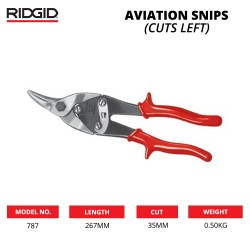 Ridgid 787 Aviation Snips (Cuts Left)