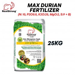 Real Strong MAX Durian Fertilizer (N:10, P2O5:5, K2O:25, MgO:2, S:9 + B) 25KG