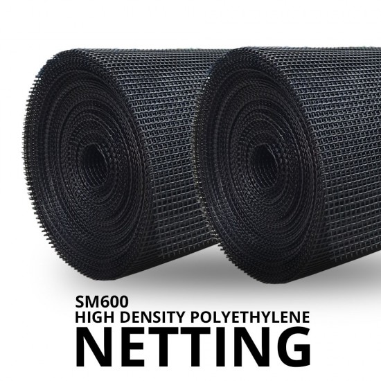 SM600 High Density Polyethylene Netting 6MM Square Mesh 2.4MM (T) x 1M (W) x 24M (L) SM600 High Density Polyethylene Netting 6MM Square Mesh 2.4MM (T) x 1M (W) x 24M (L)
