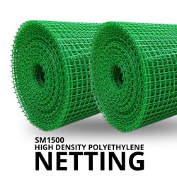 SM1500 High Density Polyethylene Netting 15MM Square Mesh 3.0MM (T) x 1M (W) x 25M (L)