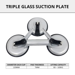 Triple Glass Suction Plate 120MM (D)