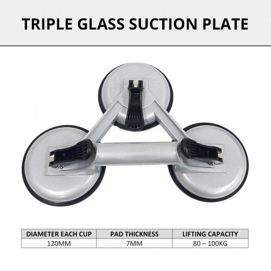 Triple Glass Suction Plate 120MM (D)