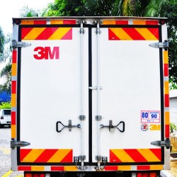 3M Diamond Grade Conspicuity Marking Red/Yellow Lorry Reflective Sticker 150MM (W) x 600MM (L) 
