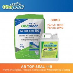 Obaproof AB Top Seal 119 Polymer Modified, Flexible, Cementitious Waterproofing Coating 30KG (Part A: 20KG Part B: 10KG)