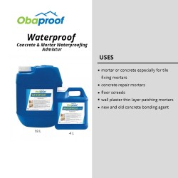 Obaproof Waterproof Concrete & Mortar Waterproofing Admixture 18L