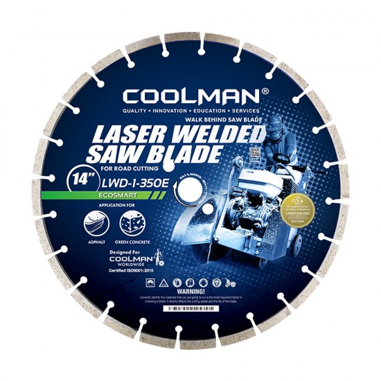 Coolman LWD-1-350E Asphalt & GC Laser Welded Saw Blade Economy 350MM (14") Coolman LWD-1-350E Asphalt & GC Laser Welded Saw Blade Economy 350MM (14")