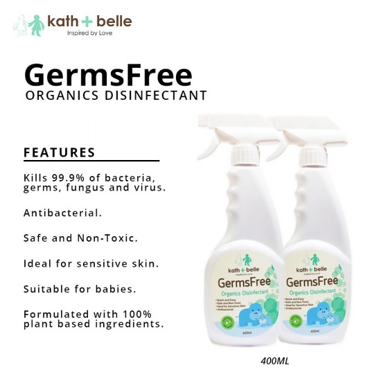 [Ready To Ship] Kath + Belle Organics Disinfectant 400ML (2 BTLS)