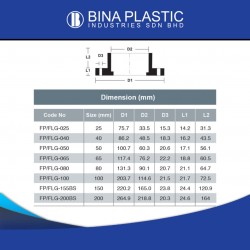 Bina Plastic UPVC Pressure Fittings Flange 2 ½" (65MM)