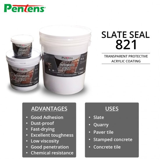 Pentens Slate-Seal 821 Water Based Transparent Protecting Acrylic Coating 18L