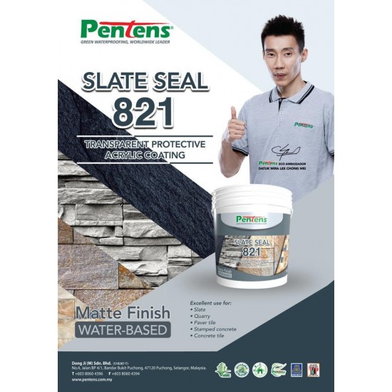 Pentens Slate-Seal 821 Water Based Transparent Protecting Acrylic Coating 18L