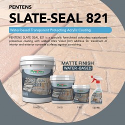 Pentens Slate-Seal 821 Water Based Transparent Protecting Acrylic Coating Matte Finish 1KG