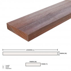 Nyatoh Timber 1" (T) x 4" (W) x 8' (L) Smooth Planed Surfaced Four Sides (S4S)