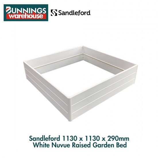 Bunnings Sandleford #0067496 1130 x 1130 x 290mm White Nuvue Raised Garden Bed Bunnings Sandleford #0067496 1130 x 1130 x 290mm White Nuvue Raised Garden Bed