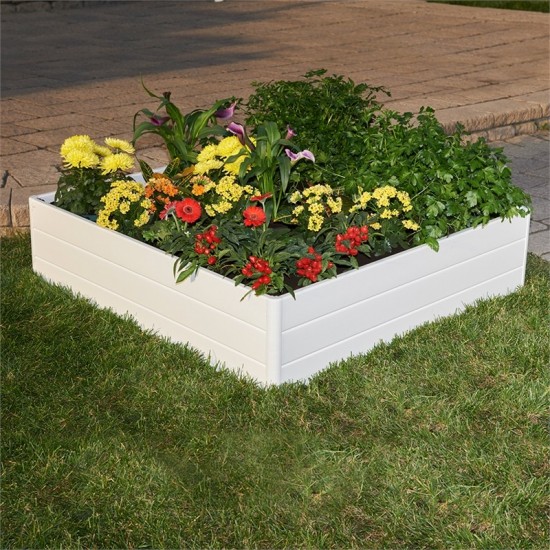 Bunnings Sandleford #0067496 1130 x 1130 x 290mm White Nuvue Raised Garden Bed Bunnings Sandleford #0067496 1130 x 1130 x 290mm White Nuvue Raised Garden Bed