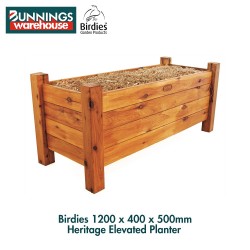 Bunnings Birdies #3321392 1200 x 400 x 500mm Heritage Elevated Planter