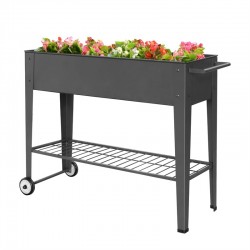 Bunnings Pinnacle #3321764 950 x 350 x 800mm Charcoal Raised Mobile Garden Planter
