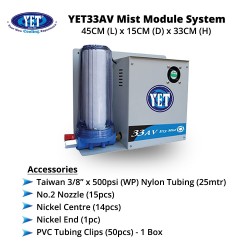 YET33AV Mist Module System 45CM (L) x 15CM (D) x 33CM (H)
