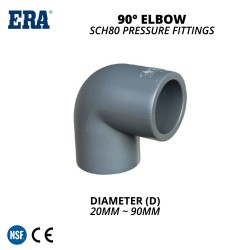 ERA NPT/BSPT SCH80 Pressure Fittings US8E02 90° Elbow 2" - 63MM