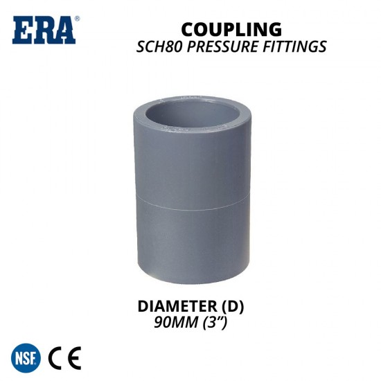 ERA NPT/BSPT SCH80 Pressure Fittings US8003 Coupling 3" - 90MM