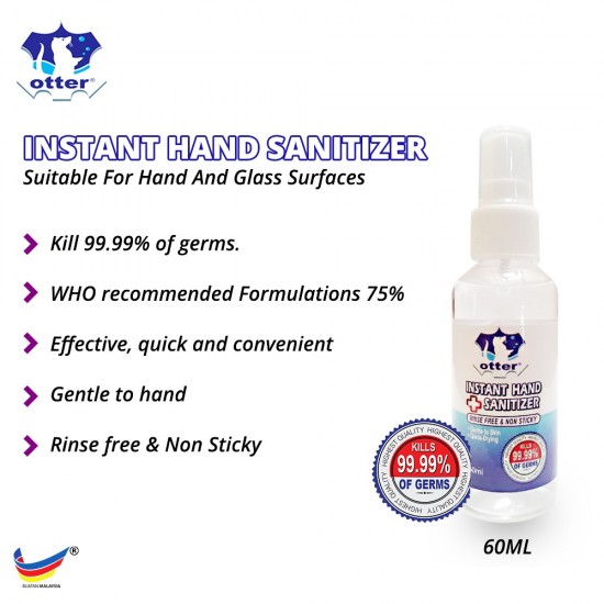 [Ready To Ship] Otter Instant Hand Sanitizer 60ML (3BTLS)