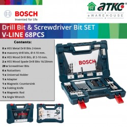 BOSCH V-Line 68PCS Drill Bit & Screwdriver Bit Set (2607017409)