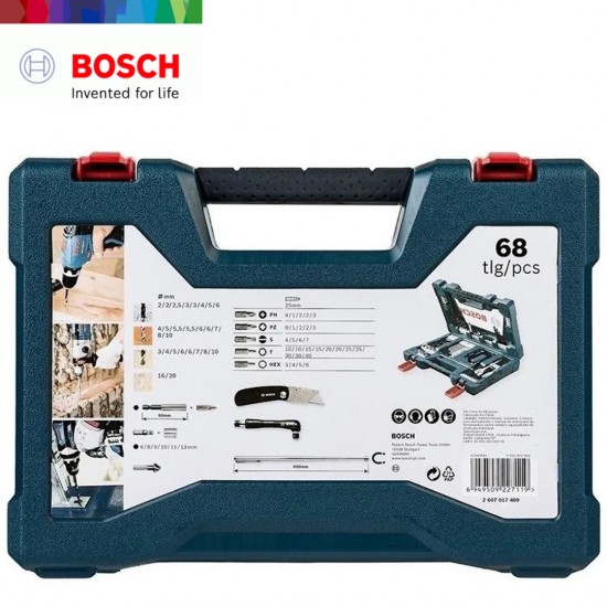 BOSCH V-Line 68PCS Drill Bit & Screwdriver Bit Set (2607017409)