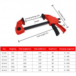 Duratec 660 Heavy Duty Bar Wood Clamp 6" (150MM) 