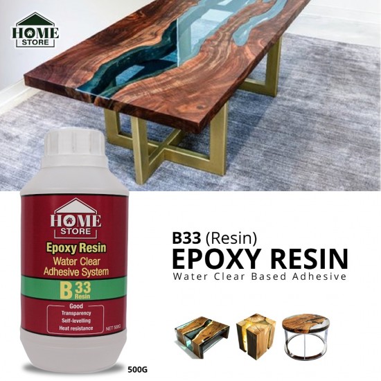Home Store Epoxy Resin B33 Water Clear Based Adhesive 500G (Resin)