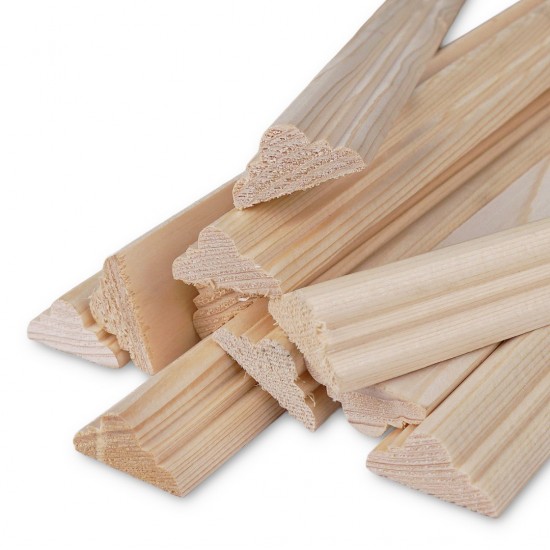 Home Store Pine Wood Timber DS3515 Moulding Decorative Wainscoting 16MM (T) x 35MM (W) x 1' (L) - 10PCS/BDL Home Store Pine Wood Timber DS3515 Moulding Decorative Wainscoting 16MM (T) x 35MM (W) x 1' (L) - 10PCS/BDL