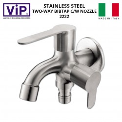 VIP 2222 Stainless Steel Two-way Bibtap c/w Nozzle 1/2" (D)