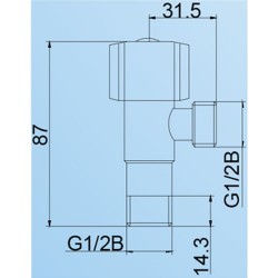 VIP 4415 Stainless Steel Angle Valve 1/2" (D)
