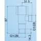 VIP 4415 Stainless Steel Angle Valve 1/2" (D) VIP 4415 Stainless Steel Angle Valve 1/2" (D)