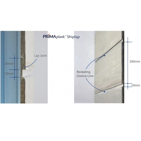 Saint-Gobain Prima Plank Shiplap 9.0MM (T) x 230MM (W) x 3660MM (L) - Smooth Saint-Gobain Prima Plank Shiplap 9.0MM (T) x 230MM (W) x 3660MM (L) - Smooth