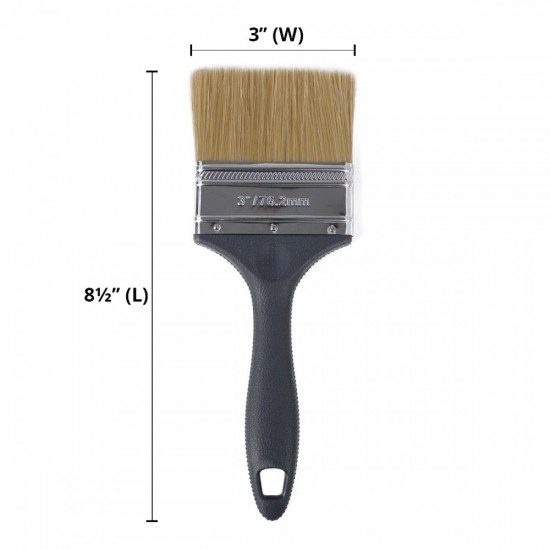Paint Brush (Berus Cat) 100% Synthetic Filament With Stainless Steel Ferrule & Plastic Handle 1''/ 1½''/ 2''/ 2½''/ 3''/ 4''