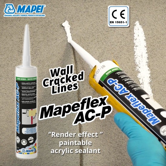 Mapei Mapeflex AC-P Acrylic Sealant With A Rough Finish 310ML Mapei Mapeflex AC-P Acrylic Sealant With A Rough Finish 310ML