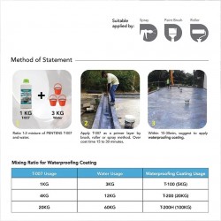 Pentens T-007 Cement Modifier Waterproofing Primer Acrylic Polymer 1KG