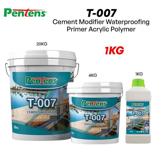 Pentens T-007 Cement Modifier Waterproofing Primer Acrylic Polymer 1KG