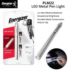 Energizer PLM22 LED Metal Pen Light with 2x AAA Batteries