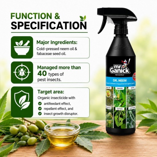 Baba Mr Ganick PT-8003 Dr. Neem Organic & Broader-Range Protection Against Pests 500ML Baba Mr Ganick PT-8003 Dr. Neem Organic & Broader-Range Protection Against Pests 500ML