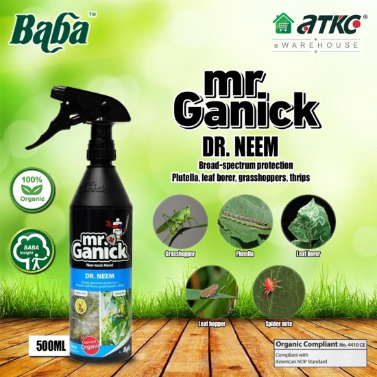 Baba Mr Ganick Dr. Neem Natural Pesticide Ready To Use 500ML Baba Mr Ganick Dr. Neem Natural Pesticide Ready To Use 500ML