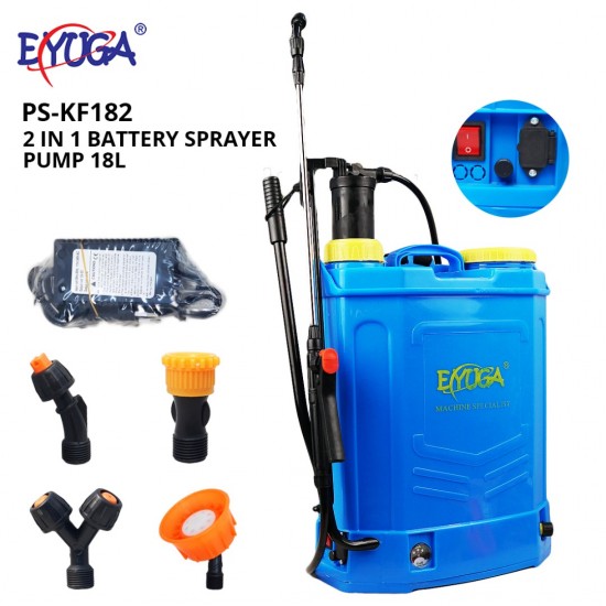 Eyuga PS-KF182 2 IN 1 Manual Sprayer & Battery Sprayer Pump 18L