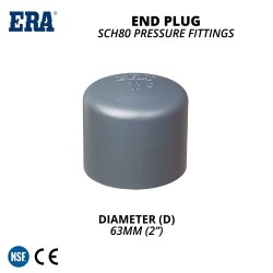 ERA NPT/BSPT SCH80 Pressure Fittings US8016 End Plug 2" - 63MM