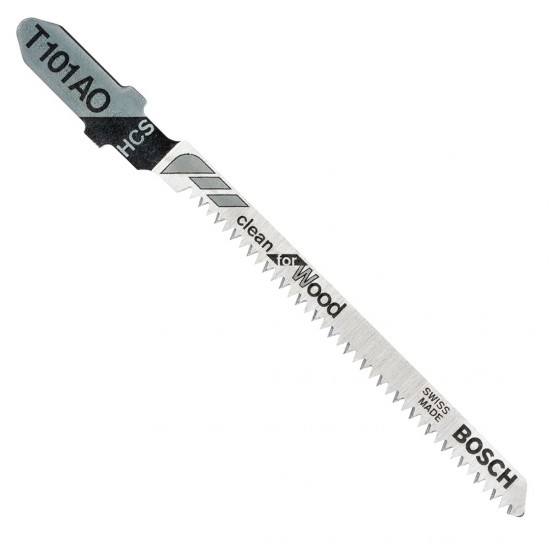 BOSCH T101AO Jigsaw Blade For Clean Curved Cut Wood x 5PCS (2608630031)