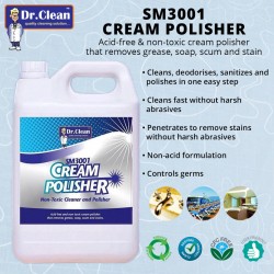 Dr Clean SM3001 Cream Polisher Non-Toxic Cleaner & Polisher 5L