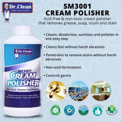 Dr Clean SM3001 Cream Polisher Non-Toxic Cleaner & Polisher 1L