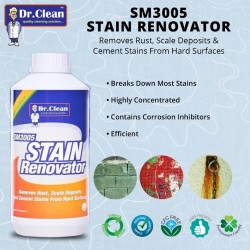 Dr Clean SM3005 Stain Renovator Removes Rust, Scale Deposits & Cement Stains From Hard Surfaces 1L