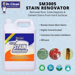 Dr Clean SM3005 Stain Renovator Removes Rust, Scale Deposits & Cement Stains From Hard Surfaces 5L