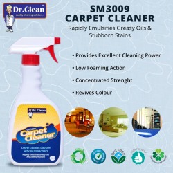 Dr Clean SM3009 Carpet Cleaner With Bio-Surfactants, Rapidly Emulsifies Greasy Oil & Stubborn 500ML